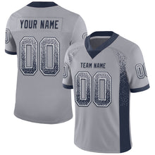 Загрузить изображение в средство просмотра галереи, Custom Gray Navy-White Mesh Drift Fashion Football Jersey
