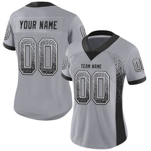 Charger l&#39;image dans la galerie, Custom Gray Black-White Mesh Drift Fashion Football Jersey
