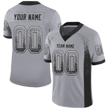 Charger l&#39;image dans la galerie, Custom Gray Black-White Mesh Drift Fashion Football Jersey
