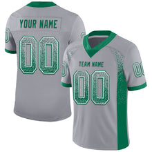 Charger l&#39;image dans la galerie, Custom Gray Kelly Green-White Mesh Drift Fashion Football Jersey
