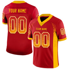 Laden Sie das Bild in den Galerie-Viewer, Custom Red Gold-White Mesh Drift Fashion Football Jersey
