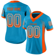 Загрузить изображение в средство просмотра галереи, Custom Panther Blue Orange-White Mesh Drift Fashion Football Jersey
