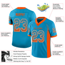 Загрузить изображение в средство просмотра галереи, Custom Panther Blue Orange-White Mesh Drift Fashion Football Jersey
