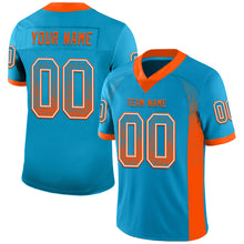 Загрузить изображение в средство просмотра галереи, Custom Panther Blue Orange-White Mesh Drift Fashion Football Jersey
