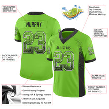 Загрузить изображение в средство просмотра галереи, Custom Neon Green Black-White Mesh Drift Fashion Football Jersey
