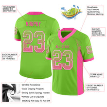 Charger l&#39;image dans la galerie, Custom Neon Green Pink-White Mesh Drift Fashion Football Jersey
