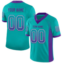 Загрузить изображение в средство просмотра галереи, Custom Aqua Purple-White Mesh Drift Fashion Football Jersey
