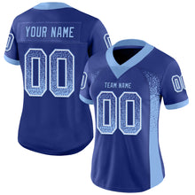 Загрузить изображение в средство просмотра галереи, Custom Royal Light Blue-White Mesh Drift Fashion Football Jersey
