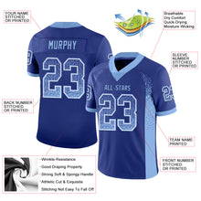 Загрузить изображение в средство просмотра галереи, Custom Royal Light Blue-White Mesh Drift Fashion Football Jersey
