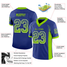 Загрузить изображение в средство просмотра галереи, Custom Royal Neon Green-White Mesh Drift Fashion Football Jersey
