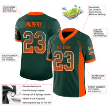 Load image into Gallery viewer, Custom Green Orange-White Mesh Drift Fashion Football Jersey
