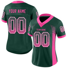 Charger l&#39;image dans la galerie, Custom Green Pink-White Mesh Drift Fashion Football Jersey
