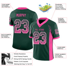 Laden Sie das Bild in den Galerie-Viewer, Custom Green Pink-White Mesh Drift Fashion Football Jersey
