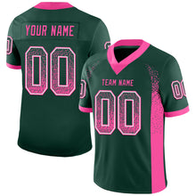 Charger l&#39;image dans la galerie, Custom Green Pink-White Mesh Drift Fashion Football Jersey
