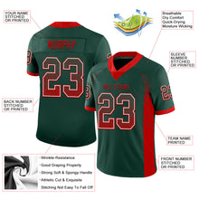 Charger l&#39;image dans la galerie, Custom Green Red-White Mesh Drift Fashion Football Jersey
