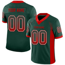 Charger l&#39;image dans la galerie, Custom Green Red-White Mesh Drift Fashion Football Jersey
