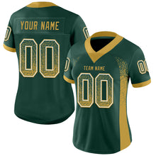 Загрузить изображение в средство просмотра галереи, Custom Green Old Gold-White Mesh Drift Fashion Football Jersey
