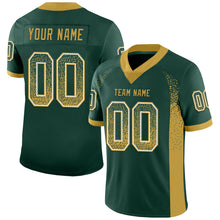 Загрузить изображение в средство просмотра галереи, Custom Green Old Gold-White Mesh Drift Fashion Football Jersey
