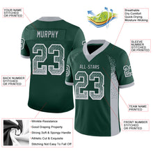 Загрузить изображение в средство просмотра галереи, Custom Green Gray-White Mesh Drift Fashion Football Jersey
