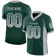 Загрузить изображение в средство просмотра галереи, Custom Green Gray-White Mesh Drift Fashion Football Jersey
