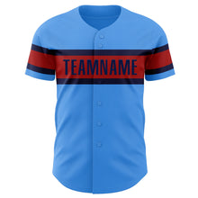 Charger l&#39;image dans la galerie, Custom Electric Blue Red-Navy Authentic Baseball Jersey
