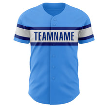 Загрузить изображение в средство просмотра галереи, Custom Electric Blue White-Royal Authentic Baseball Jersey
