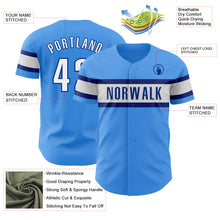 Загрузить изображение в средство просмотра галереи, Custom Electric Blue White-Royal Authentic Baseball Jersey
