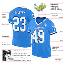 Загрузить изображение в средство просмотра галереи, Custom Powder Blue White-Royal Mesh Authentic Throwback Football Jersey
