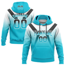 Загрузить изображение в средство просмотра галереи, Custom Stitched White Black-Lakes Blue Fade Fashion Arrow Sports Pullover Sweatshirt Hoodie
