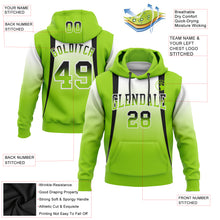 Загрузить изображение в средство просмотра галереи, Custom Stitched White Black-Neon Green Fade Fashion Line Sports Pullover Sweatshirt Hoodie
