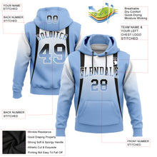 Загрузить изображение в средство просмотра галереи, Custom Stitched White Black-Light Blue Fade Fashion Line Sports Pullover Sweatshirt Hoodie
