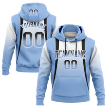 Загрузить изображение в средство просмотра галереи, Custom Stitched White Black-Light Blue Fade Fashion Line Sports Pullover Sweatshirt Hoodie
