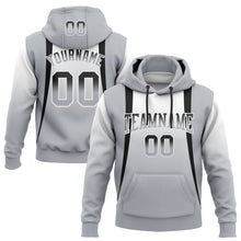 Загрузить изображение в средство просмотра галереи, Custom Stitched White Black-Gray Fade Fashion Line Sports Pullover Sweatshirt Hoodie
