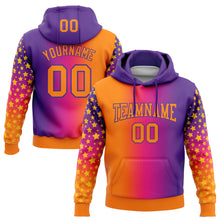 Laden Sie das Bild in den Galerie-Viewer, Custom Stitched Purple Bay Orange-Hot Pink Gradient Fashion Star Sports Pullover Sweatshirt Hoodie
