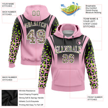 Загрузить изображение в средство просмотра галереи, Custom Stitched Black Light Pink-Neon Green Fade Fashion Leopard Print Sports Pullover Sweatshirt Hoodie
