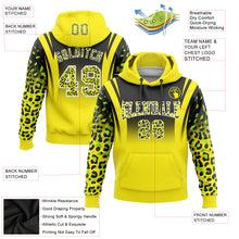 Загрузить изображение в средство просмотра галереи, Custom Stitched Black Light Yellow-Neon Green Fade Fashion Leopard Print Sports Pullover Sweatshirt Hoodie
