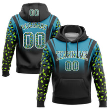 Загрузить изображение в средство просмотра галереи, Custom Stitched Panther Blue Black-White Fade Fashion Leopard Print Sports Pullover Sweatshirt Hoodie
