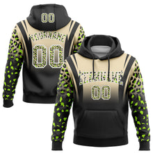 Загрузить изображение в средство просмотра галереи, Custom Stitched Cream Black-White Fade Fashion Leopard Print Sports Pullover Sweatshirt Hoodie
