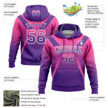 Load image into Gallery viewer, Custom Stitched Pink Purple-White Fade Fashion Arrow Sports Pullover Sweatshirt Hoodie
