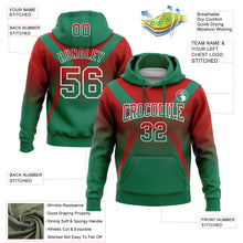 Charger l&#39;image dans la galerie, Custom Stitched Red Kelly Green-White Fade Fashion Arrow Sports Pullover Sweatshirt Hoodie
