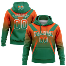 Load image into Gallery viewer, Custom Stitched Orange Kelly Green-White Fade Fashion Arrow Sports Pullover Sweatshirt Hoodie
