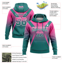 Загрузить изображение в средство просмотра галереи, Custom Stitched Pink Teal-White Fade Fashion Arrow Sports Pullover Sweatshirt Hoodie
