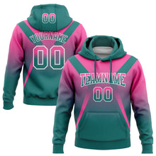 Загрузить изображение в средство просмотра галереи, Custom Stitched Pink Teal-White Fade Fashion Arrow Sports Pullover Sweatshirt Hoodie
