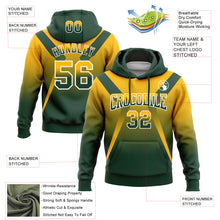 Charger l&#39;image dans la galerie, Custom Stitched Gold Green-White Fade Fashion Arrow Sports Pullover Sweatshirt Hoodie
