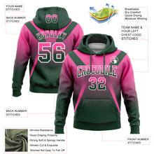 Charger l&#39;image dans la galerie, Custom Stitched Pink Green-White Fade Fashion Arrow Sports Pullover Sweatshirt Hoodie
