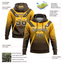 Charger l&#39;image dans la galerie, Custom Stitched Gold Brown-White Fade Fashion Arrow Sports Pullover Sweatshirt Hoodie
