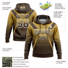 Загрузить изображение в средство просмотра галереи, Custom Stitched Old Gold Brown-White Fade Fashion Arrow Sports Pullover Sweatshirt Hoodie
