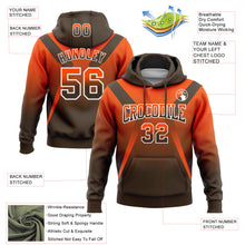 Charger l&#39;image dans la galerie, Custom Stitched Orange Brown-White Fade Fashion Arrow Sports Pullover Sweatshirt Hoodie
