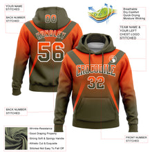 Charger l&#39;image dans la galerie, Custom Stitched Orange Olive-White Fade Fashion Arrow Sports Pullover Sweatshirt Hoodie
