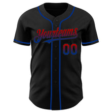 Load image into Gallery viewer, Custom Black Red-Royal Authentic Fade Fashion Baseball Jersey
